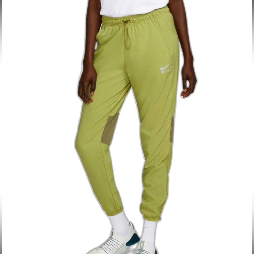 Nike Women's Running Pants Dri-Fit Air Training Joggers Mesh Vent Green DQ6220
